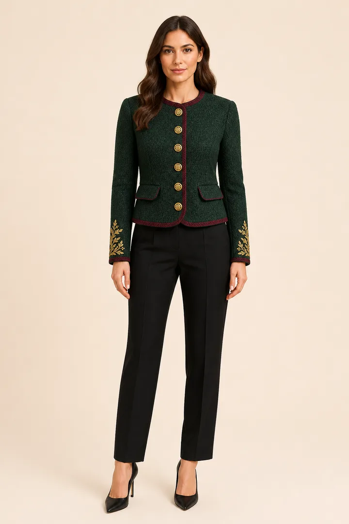 The same jacket on an AI model